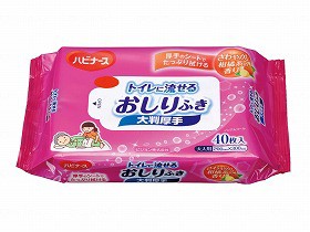 ピジョンタヒラ ハビナーストイレに流せるおしりふき大判厚手40枚 669200ER