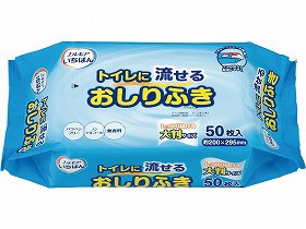 カミ商事 エルモアいちばんトイレに流せるおしりふき 480171