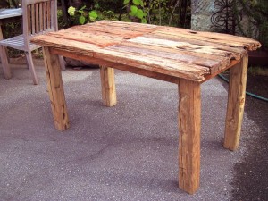 ジャービス商事　ガーデンテーブル　天然木無垢材　流木テーブル　35251　木製