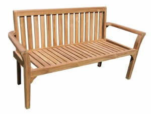 ジャービス商事　ガーデンベンチ　天然木無垢材　スタッキングベンチ　36319　ガーデンチェア　木製
