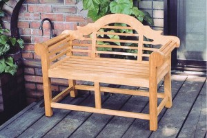 ジャービス商事　ガーデンベンチ　天然木無垢材　ミニ貴族ベンチ　36321　ガーデンチェア　木製