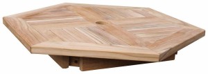 ジャービス商事　天然木無垢材　コンビネーションテーブル用天板　六角形天板0808　36372　天板のみ　木製　ガーデンテーブ