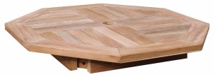 ジャービス商事　天然木無垢材　コンビネーションテーブル用天板　八角形天板0606　36375　天板のみ　木製　ガーデンテーブ