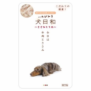 わんわん 犬日和 レトルト ささみと牛肉 80g 犬用 ドッグフード