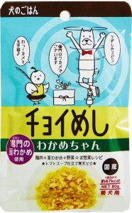 （まとめ買い）わんわん チョイめし わかめちゃん 80g 犬用 ドッグフード 〔×30〕