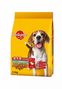 （まとめ買い）ペディグリー PDN6 成犬用 旨みビーフ&緑黄色野菜&魚入り 5.5kg・ドライ ドッグフード 〔×3〕