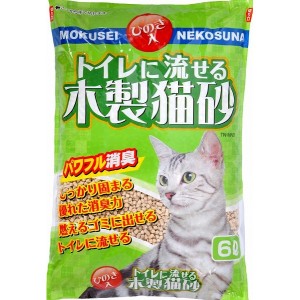 常陸化工 猫砂 トイレに流せる 木製猫砂 6L