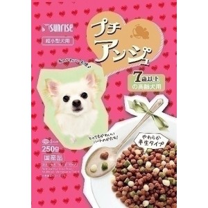 （まとめ買い）サンライズ プチアンジュ 超小型犬 7歳以上の高齢犬用 250g ドッグフード 〔×6〕