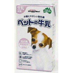 （まとめ買い）ドギーマン 犬用ミルク ペットの牛乳 幼犬用 1L 〔×6〕