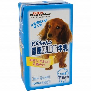 （まとめ買い）ドギーマン わんちゃんの国産低脂肪牛乳 1000ml 犬用おやつ 〔×3〕