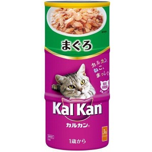 （まとめ買い）カルカン ハンディ缶 KHC01 1歳から まぐろ 160g×3缶 猫用缶詰 キャットフード 〔×9〕