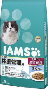 （まとめ買い）マースジャパン アイムス 成猫用 体重管理用 まぐろ味 5kg 〔×3〕