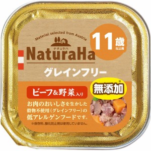 サンライズ ナチュラハ グレインフリー ビーフ＆野菜入り 11歳以上用 100g SNH-007