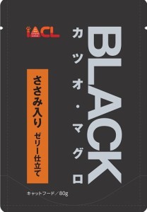 （まとめ買い）イトウ&カンパニーリミテッド BLACK カツオ・マグロ ささみ入り ゼリー仕立て 80g 〔×56〕