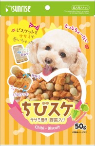 （まとめ買い）マルカン サンライズ ちびスケ ササミ巻き 野菜入り 50g 犬用おやつ 〔×16〕