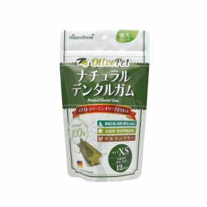 （まとめ買い）ペットプロジャパン HappyDays OlivePet ナチュラルデンタルガム XS 12本入り 犬用おやつ 〔×10〕