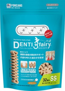 （まとめ買い）フォーキャンス デンティ・スリーフェアリー 徳用 SS(32個入) 犬用おやつ 〔×6〕