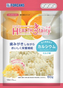 （まとめ買い）フォーキャンス ヘルス・スリーフェアリー カルシウム ミルク味 60g 犬用フード 〔×12〕