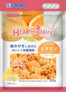 （まとめ買い）フォーキャンス ヘルス・スリーフェアリー ビタミン フルーツ味 60g 犬用フード 〔×12〕