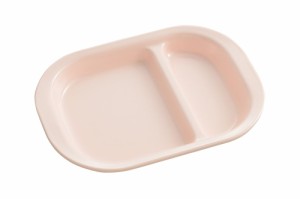 （まとめ買い）エンテック メラミン食器 ピンク 角仕切皿(小) PK-10 〔×5〕