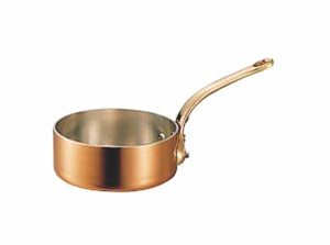 和田助製作所 銅極厚鍋 浅型 片手鍋 真鍮柄 24cm