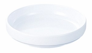 エンテック メラミン食器 白 漬物皿(フチ切立型)No.71白