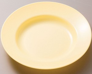 （まとめ買い）エンテック ポリプロピレン食器 スープ皿 クリーム色 No.1716K 〔×10〕