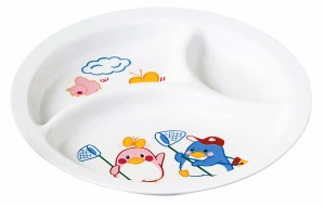 （まとめ買い）エンテック お子様食器 ベンアンドベティー 丸ランチ皿小 BB-21 〔×3〕