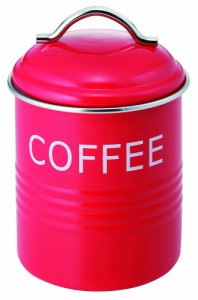 （まとめ買い）佐藤金属興業 保存容器 バーネットキャニスター 赤 COFFEE 〔×3〕