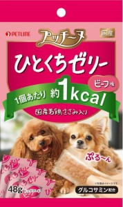 ペットライン プッチーヌ ひとくちゼリー 国産若鶏ささみ入りビーフ味 48g 犬用おやつ