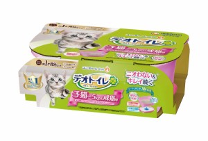 ユニ・チャーム デオトイレ 子猫〜5kgの成猫用本体セット ツートンピンク ペット用品