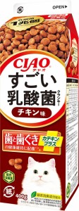 （まとめ買い）いなばペットフード CIAO すごい乳酸菌クランキー牛乳パック チキン味 400g 猫用フード 〔×6〕