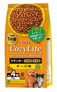 いなばペットフード Cozy Life クランキー チーズ味 190g×4袋 犬用フード