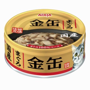 （まとめ買い）アイシア 金缶 まぐろ 70g 猫用フード 〔×24〕