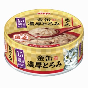 （まとめ買い）アイシア 金缶 濃厚とろみ 15歳頃からのまぐろ 70g 猫用フード 〔×24〕