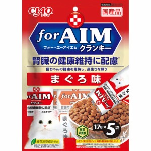 （まとめ買い）いなばペットフード CIAO forAIMクランキー まぐろ味 17g×5袋 猫用フード 〔×24〕