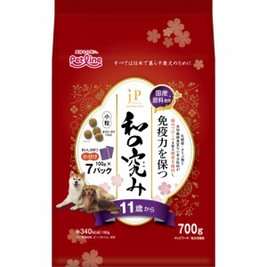 ペットライン JPスタイル和の究み 小粒 11歳から 700g(100g×7) 犬用フード