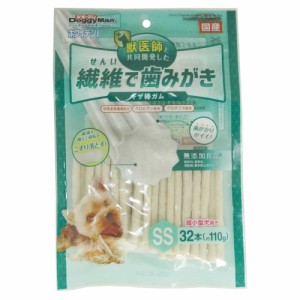 （まとめ買い）ドギーマン ホワイデント 繊維で歯みがき SS32本 犬用おやつ 〔×9〕