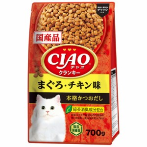 いなばペットフード CIAOクランキー まぐろ・チキン味 本格かつおだし 700g 猫用フード