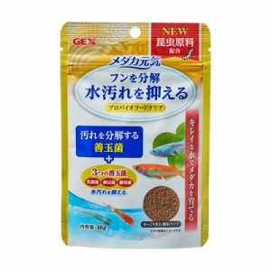 （まとめ買い）GEX（ジェックス） メダカ元気 プロバイオフードクリア 40g めだか用フード 〔×10〕