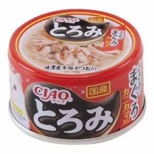 （まとめ買い）いなばペットフード CIAO とろみ ささみ・まぐろ カニカマ入り 80g A-43 猫用フード 〔×24〕