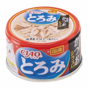 （まとめ買い）いなばペットフード CIAO とろみ ささみ・かつお シラス入り 80g A-45 猫用フード 〔×24〕