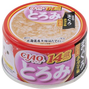 （まとめ買い）いなばペットフード CIAO とろみ 14歳からのささみ・まぐろ ホタテ味 80g A-54 猫用フード 〔×24〕