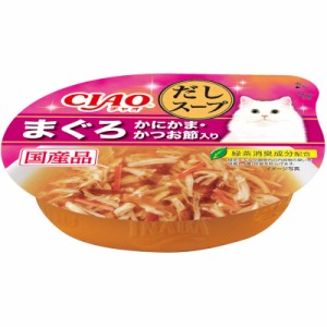 （まとめ買い）いなばペットフード CIAOこのままだしスープ まぐろ かにかま・かつお節入り 60g NC-51 猫用フード 〔×24〕