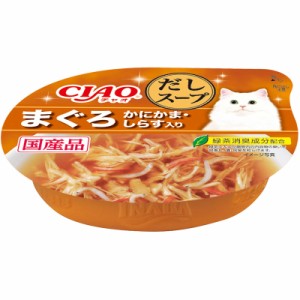 （まとめ買い）いなばペットフード CIAOこのままだしスープ まぐろ かにかま・しらす入り 60g NC-52 猫用フード 〔×24〕