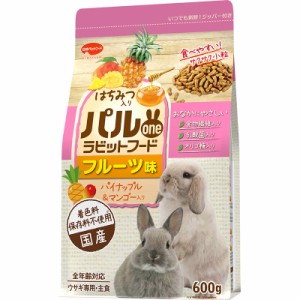 （まとめ買い）日本ペットフード パルone ラビットフードフルーツ味 600g ウサギ用フード 〔×6〕