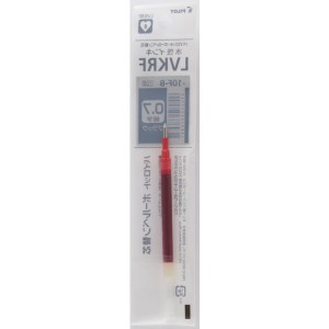 （まとめ買い）パイロット 水性ボールペン替芯 0.7mm レッド LVKRF-10F-R 〔10本セット〕