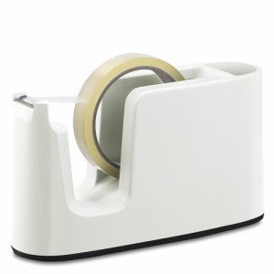（まとめ買い）プラス テープカッター テープ交換簡単 ホワイト TC-401 〔3個セット〕