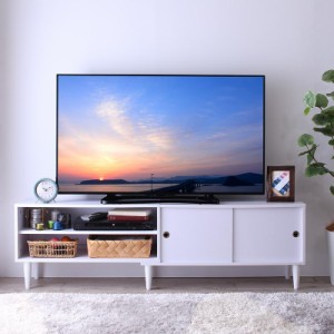 大型テレビ55V型まで対応 デザインテレビボード 〔Retoral〕レトラル 幅150cm ホワイト