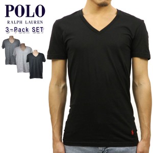 ポロ ラルフローレン Tシャツ 正規品 POLO RALPH LAUREN 半袖Tシャツ VネックTシャツ シャツ アンダーシャツ 3 PACK  父の日 プレゼント 